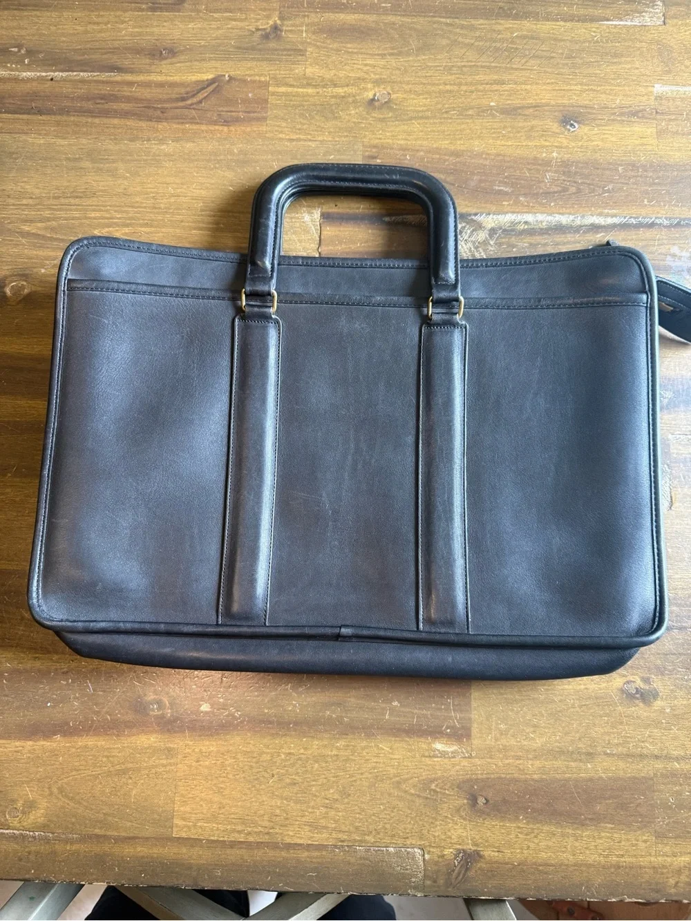Coach Black Leather Briefcase